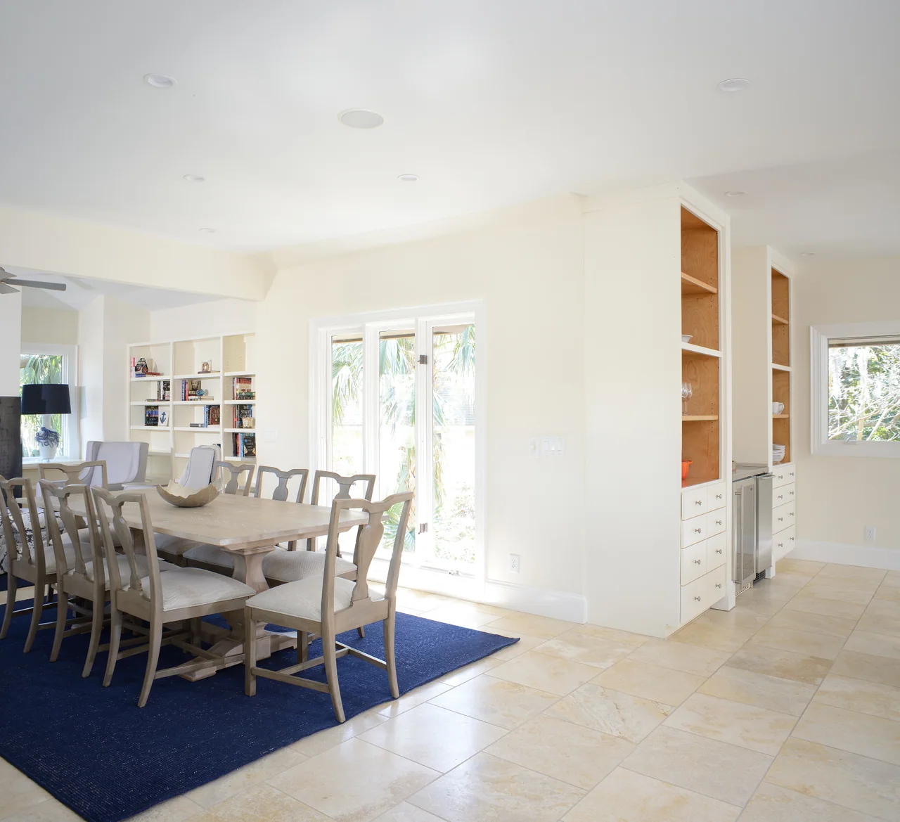 Dining room opening to the kitchen